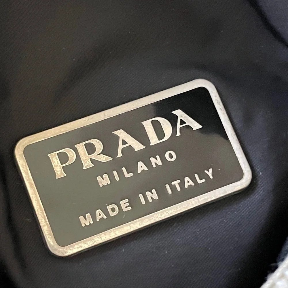 Prada gray and blue neoprene blue mesh small crossbody sport bag - Picture 6 of 9